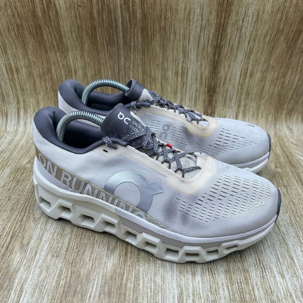 On Cloudmonster 2 Running Shoes Women's Size 10.5 Ivory Alloy Max Cushion Shoes